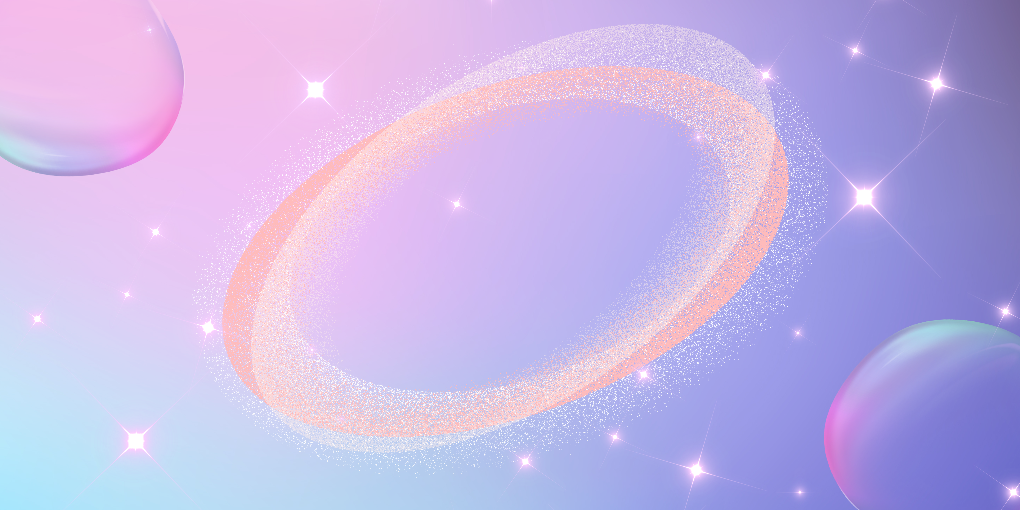 Gradient background with circular light effect and stars